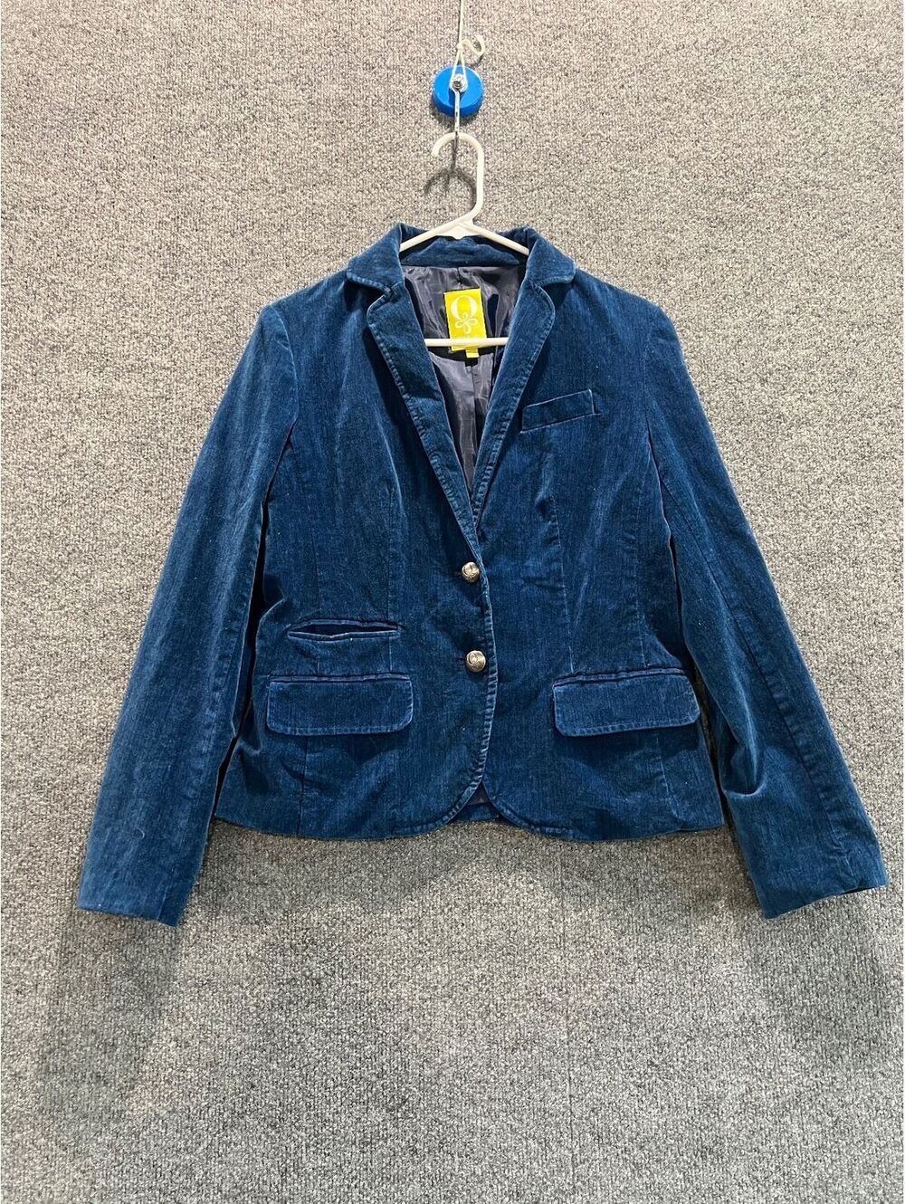 Q Mack Women's Blue Velvet Blazer Size 6
